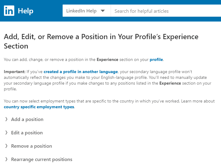 LinkedIn Help Center